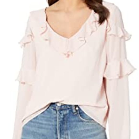Bebe Ruffle Blouse - Size Large - Picture 4 of 6